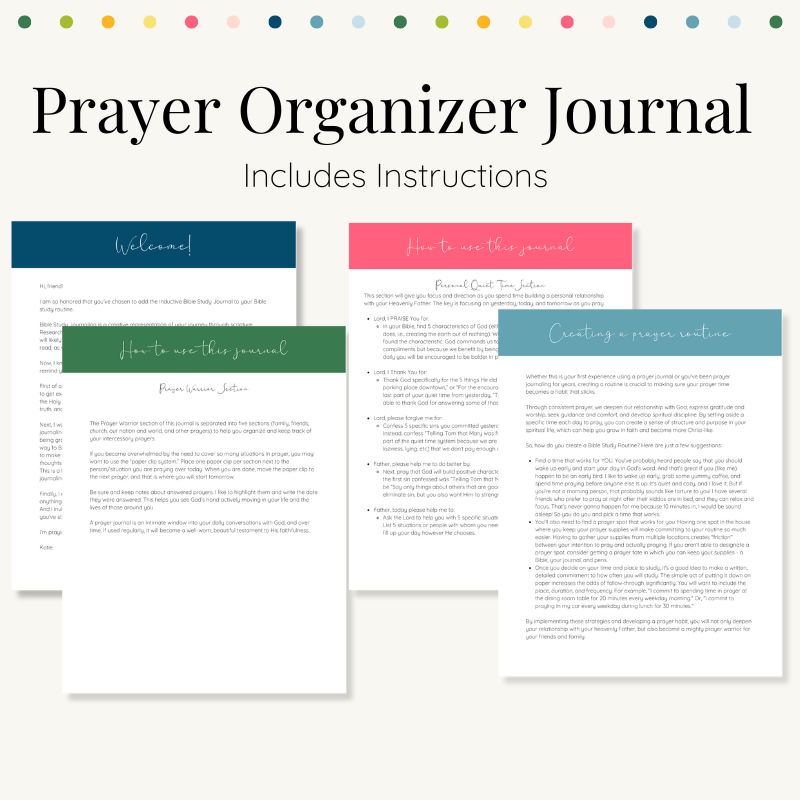 Prayer Life Organizer - Digital