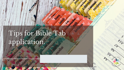 Tips for Applying Bible Tabs