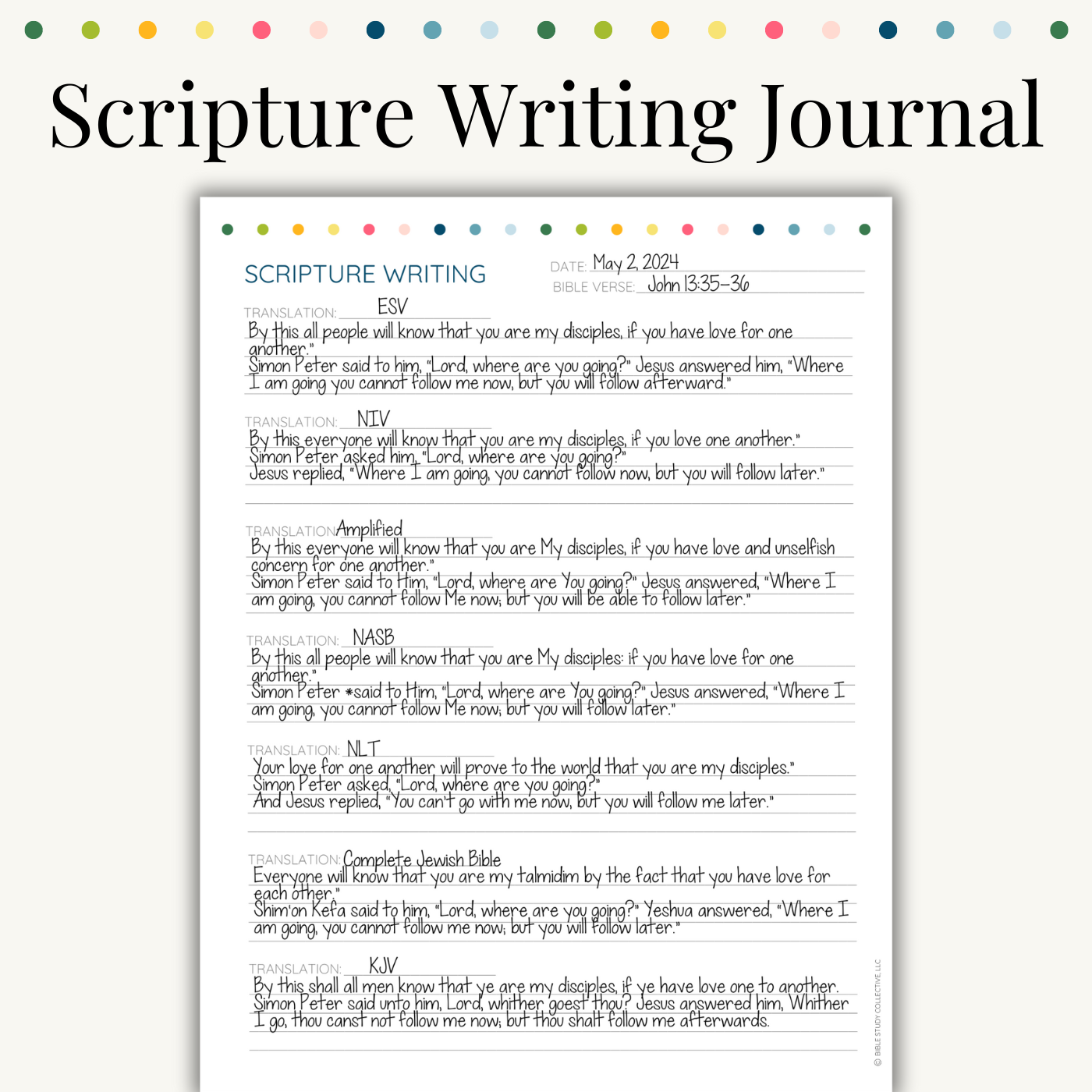 Scripture Writing Journal - Digital