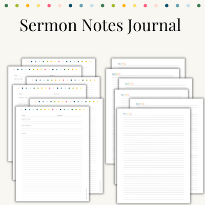 Sermon Notes Journal - Digital