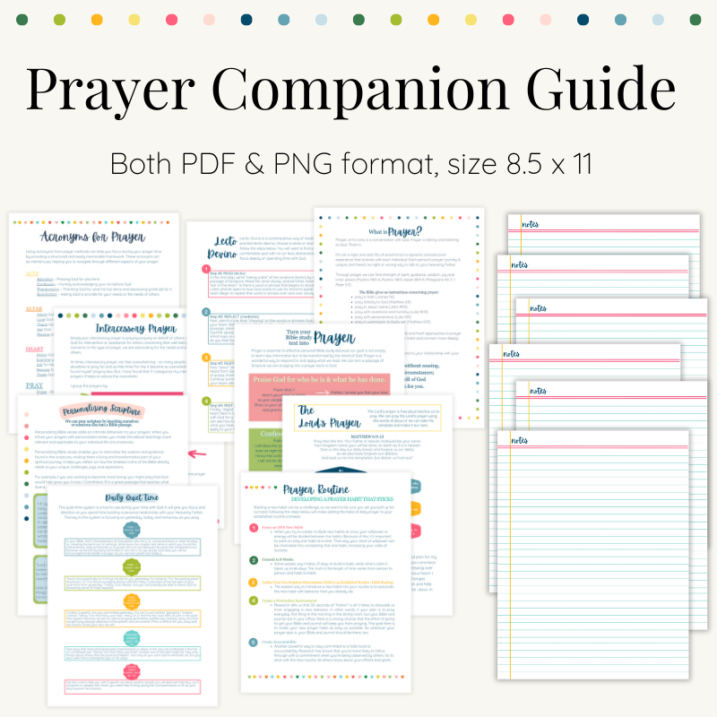 Sample Prayer Guide Prayer Companion Digital Guide – Bible Study Collective