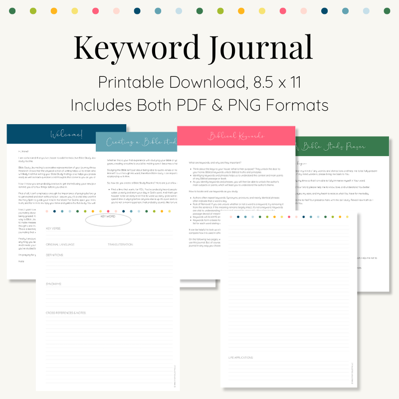 Keyword Bible Study Journal - Digital – Bible Study Collective