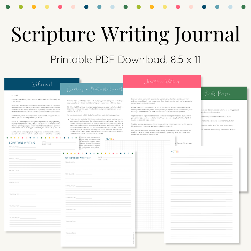 Scripture Writing Journal - Digital – Bible Study Collective