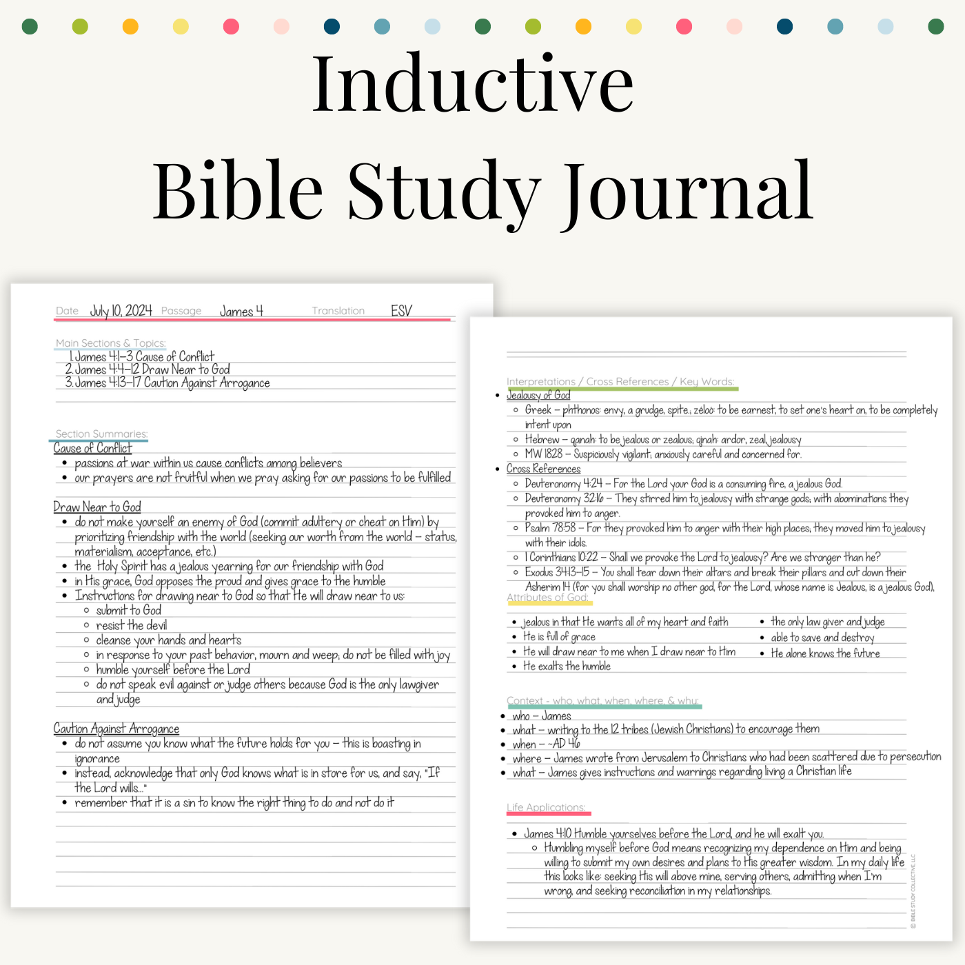 Inductive Bible Study Journal - Digital