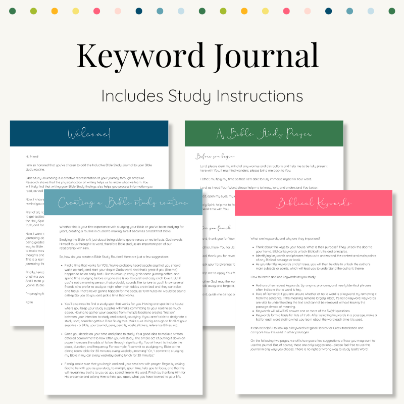 Keyword Bible Study Journal - Digital – Bible Study Collective