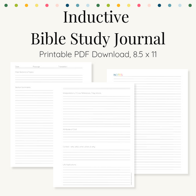 Inductive Bible Study Journal - Digital