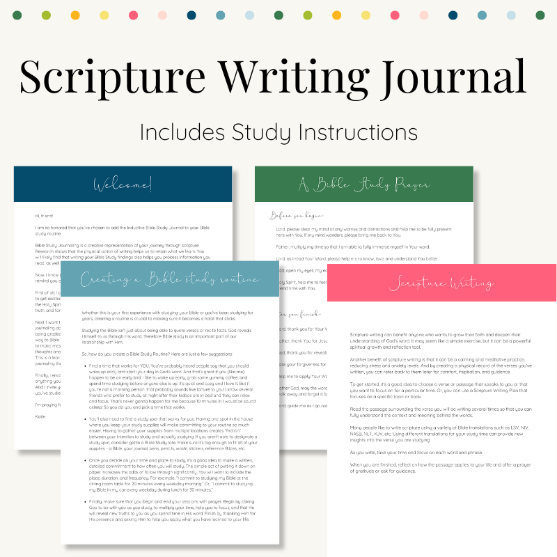 Scripture Writing Journal - Digital – Bible Study Collective