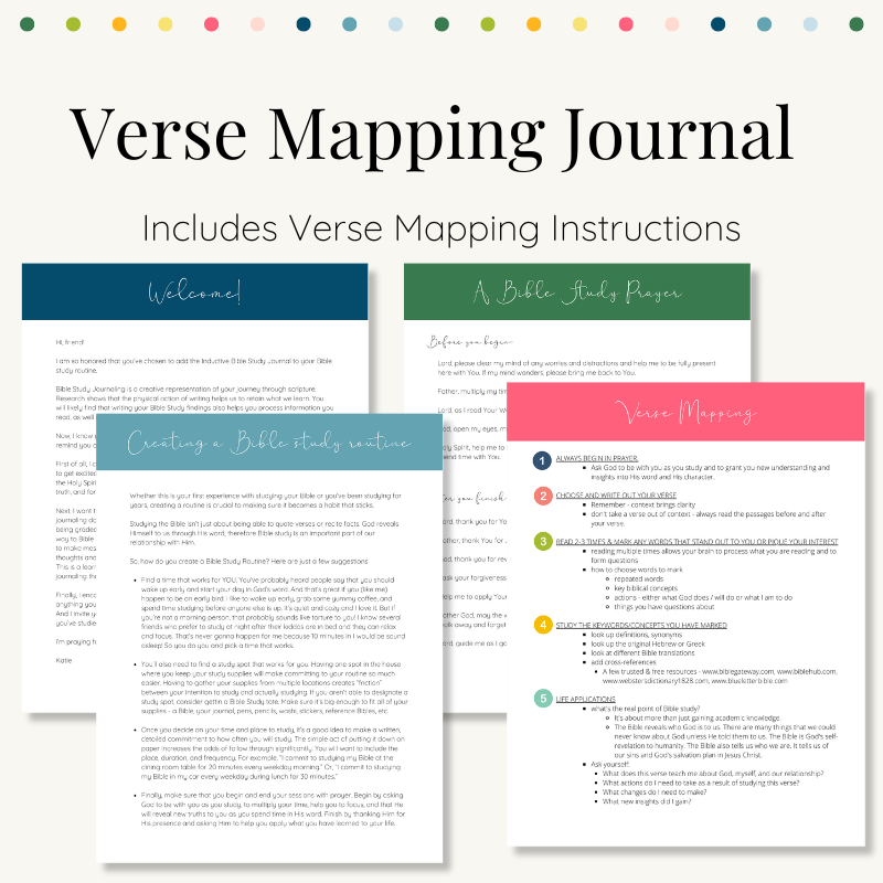 Printable Verse Mapping Journal - Digital – Bible Study Collective