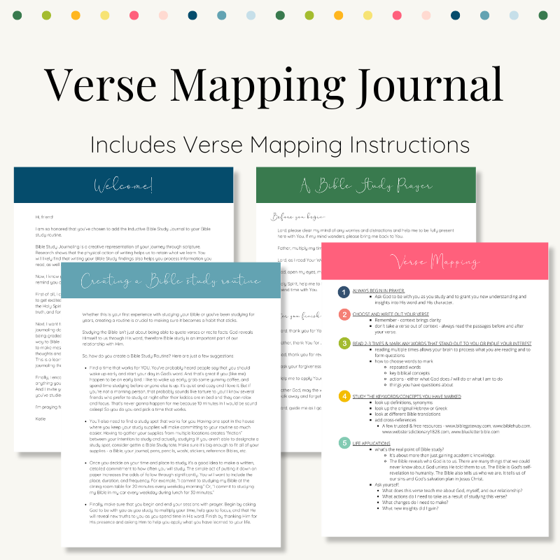 Printable Verse Mapping Journal - Digital