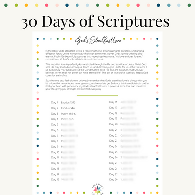 God's Steadfast Love Scripture Writing Plan |  Printable