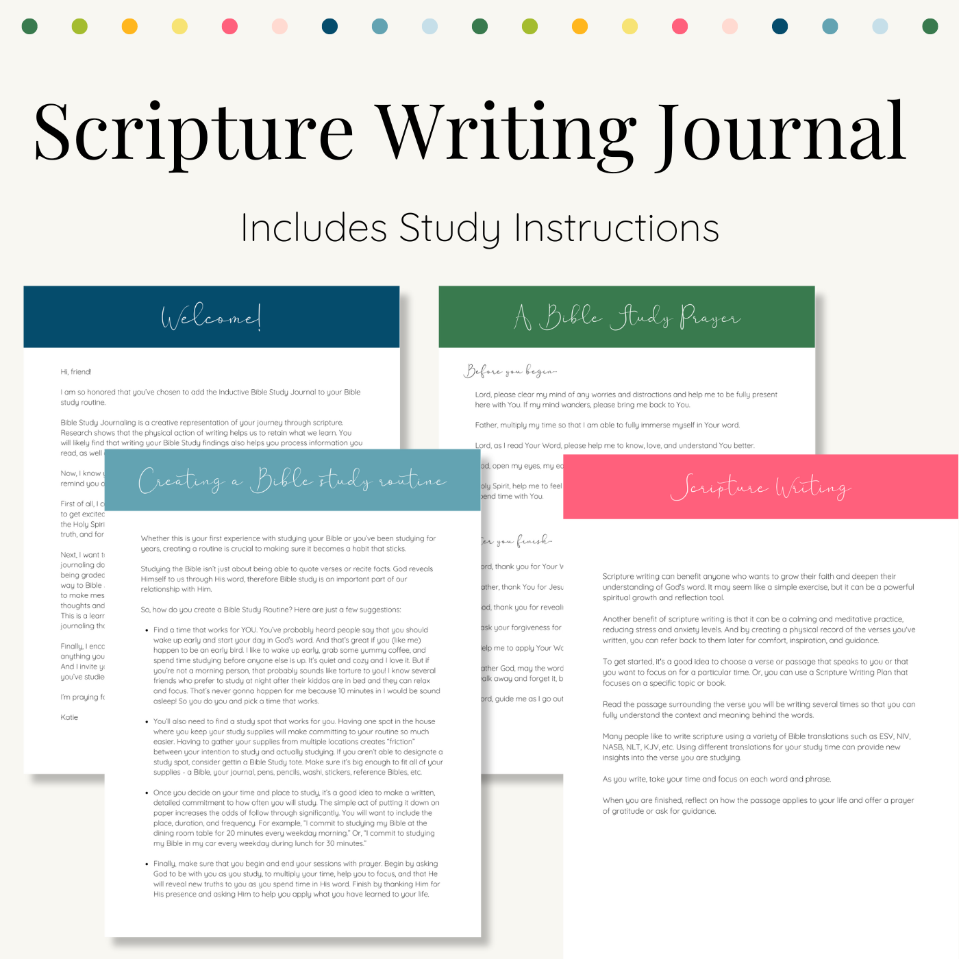 Scripture Writing Journal - Digital – Bible Study Collective