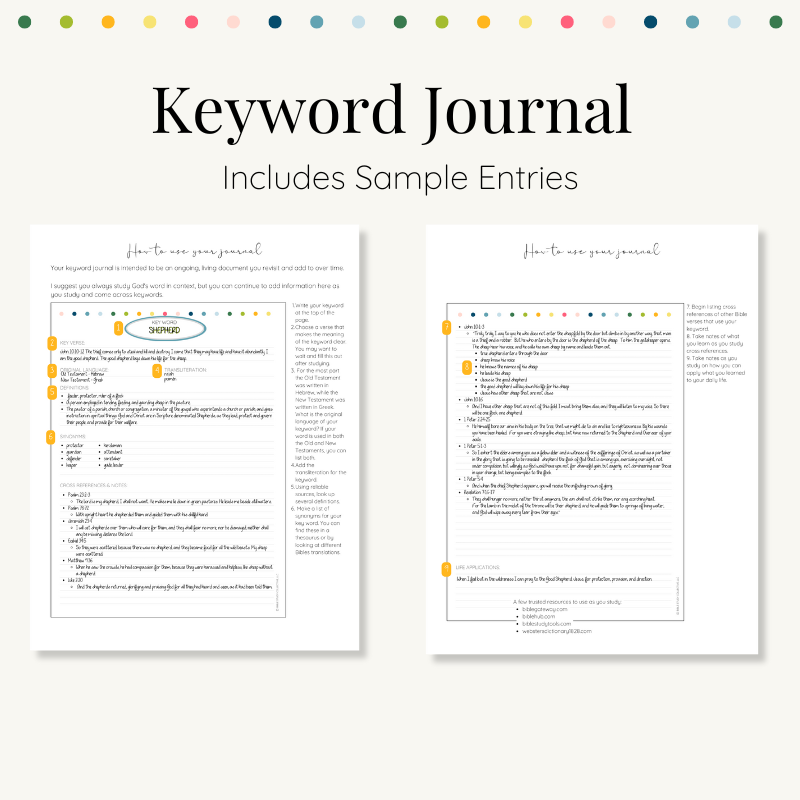 Keyword Bible Study Journal - Digital – Bible Study Collective