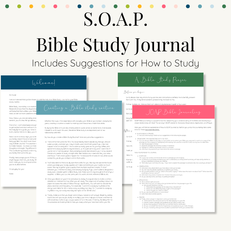 SOAP Bible Study Journal - Digital – Bible Study Collective