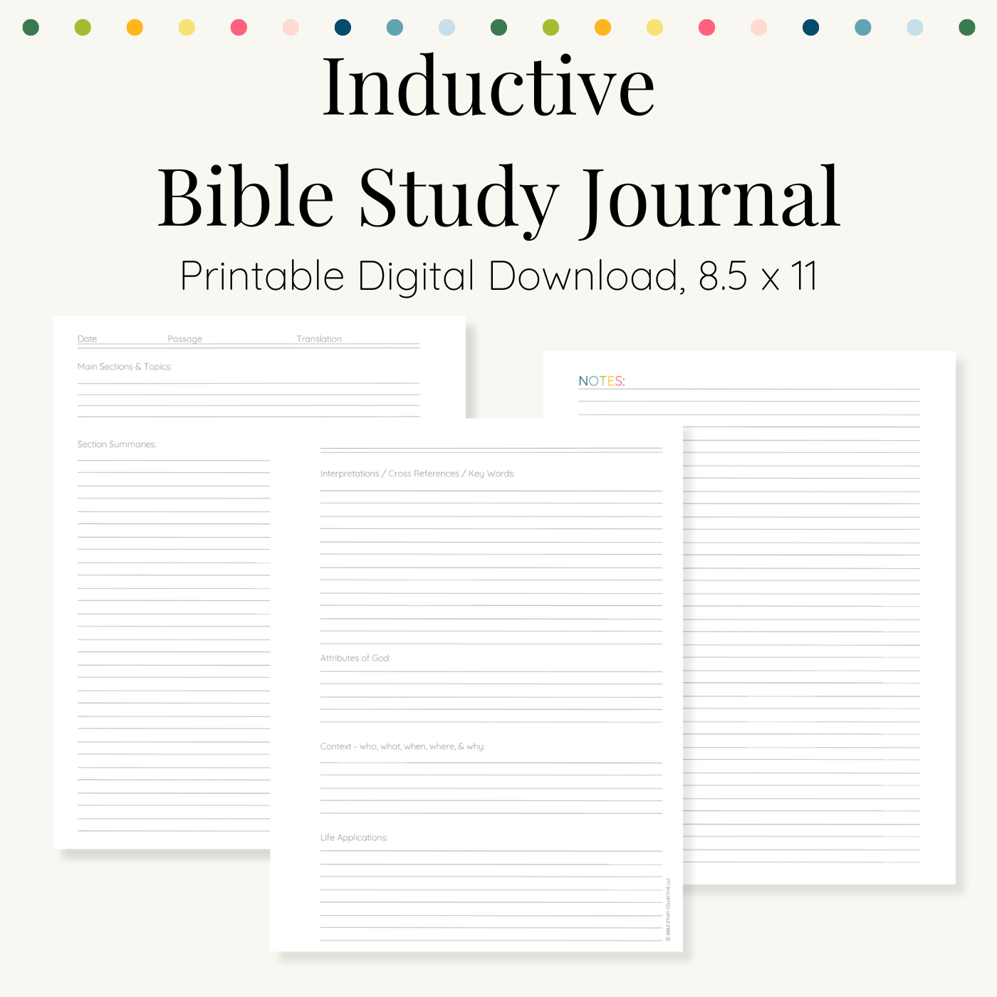 Inductive Bible Study Journal - Digital