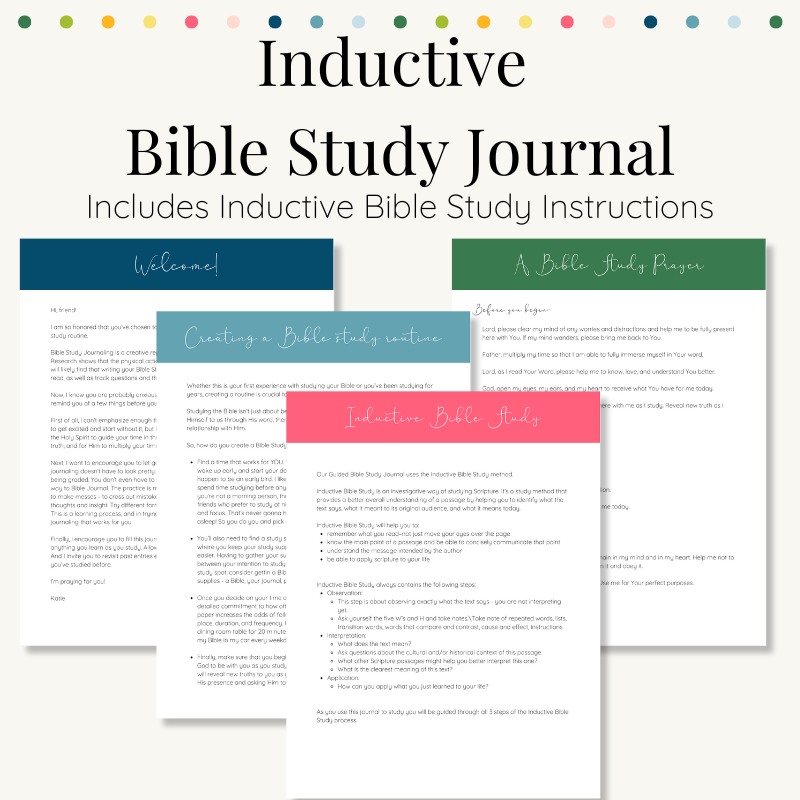Inductive Bible Study Example Inductive Bible Study Journal - Digital – Bible Study Collective