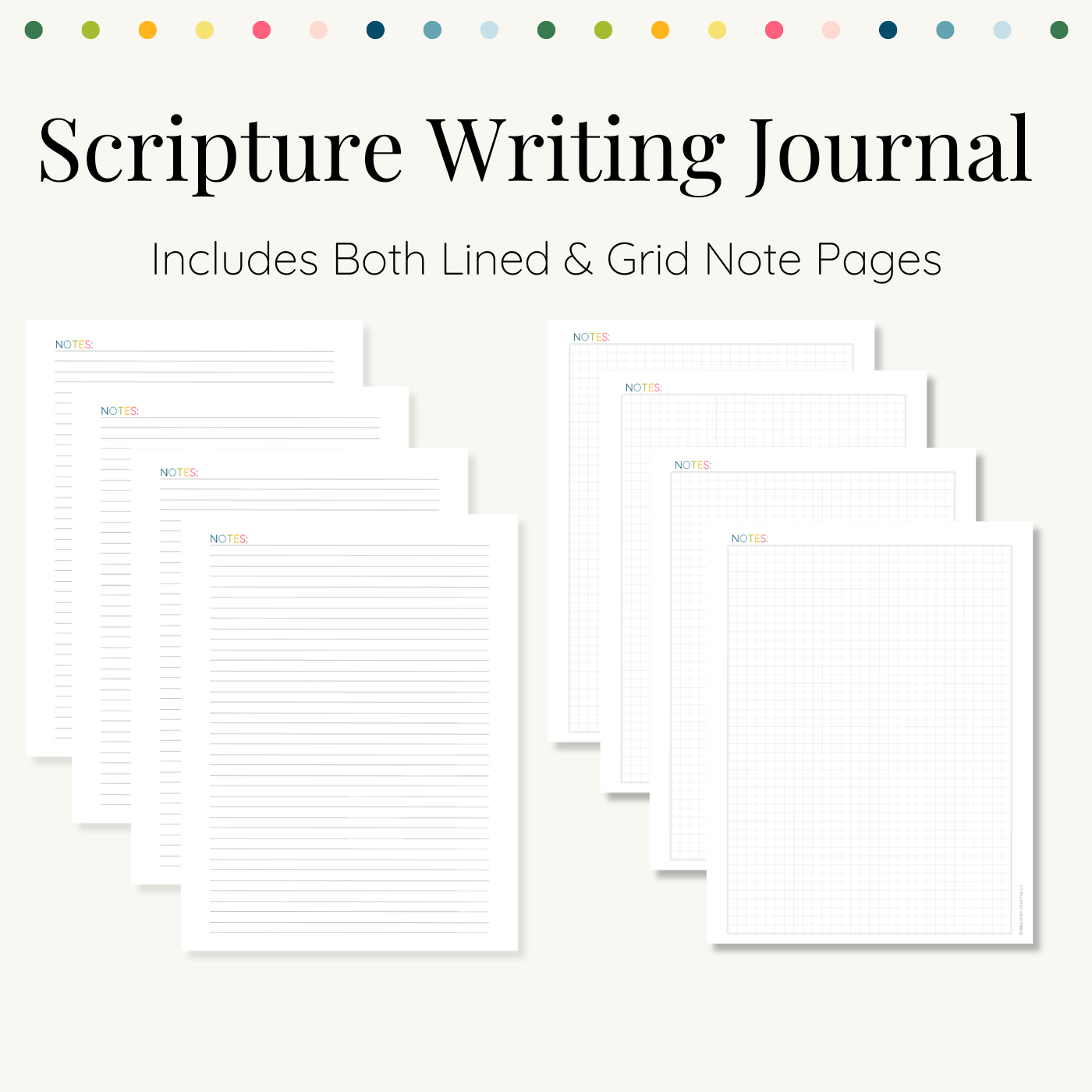 Grid Scripture Journal Scripture Writing Journal - Digital – Bible Study Collective