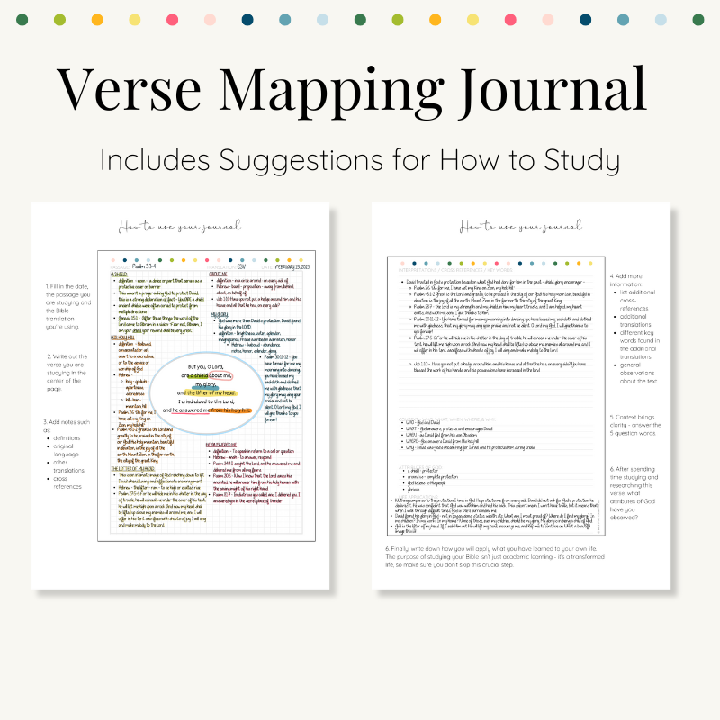 Printable Verse Mapping Journal - Digital – Bible Study Collective