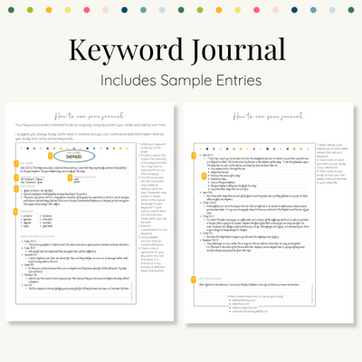 Keyword Bible Study Journal - Digital