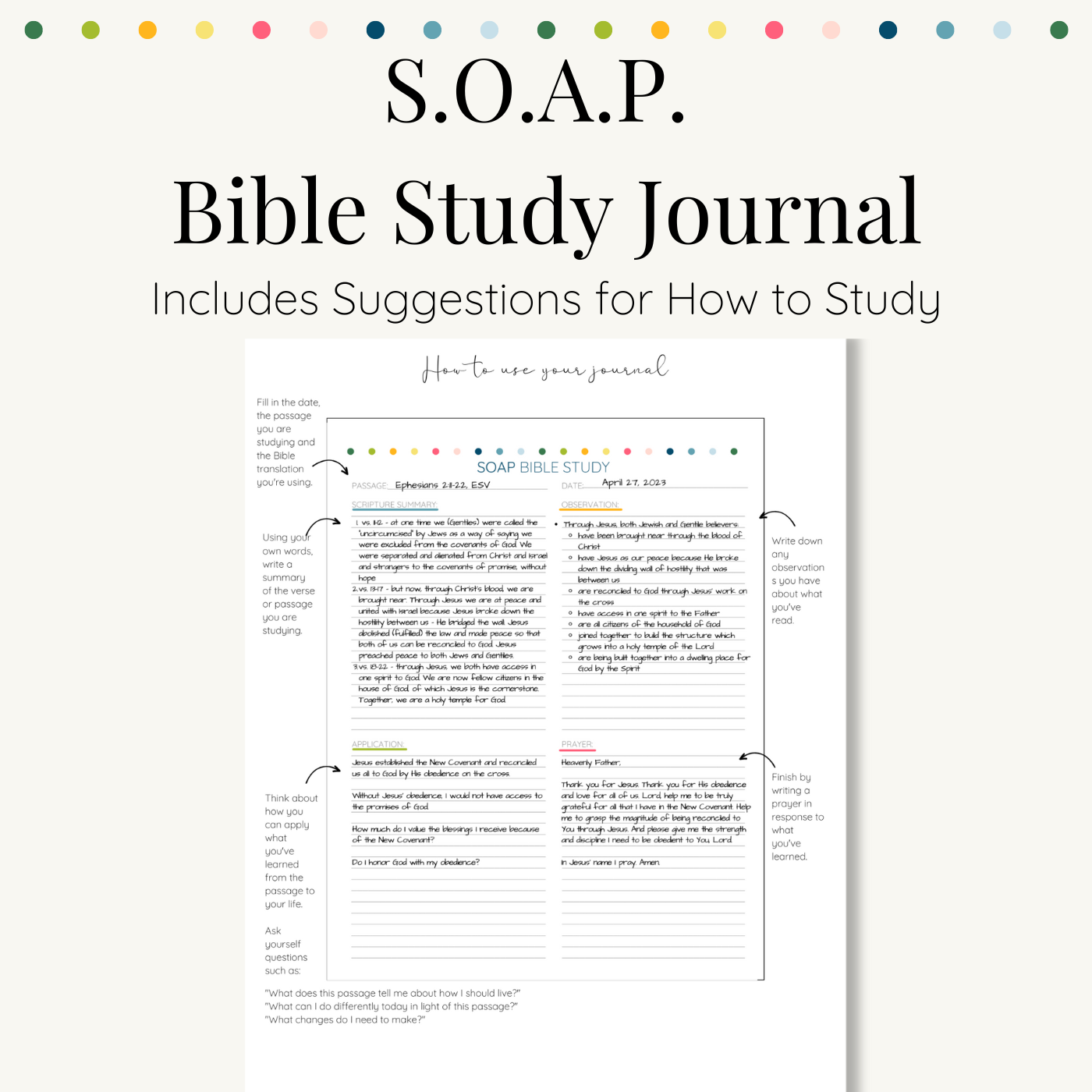 SOAP Bible Study Journal - Digital