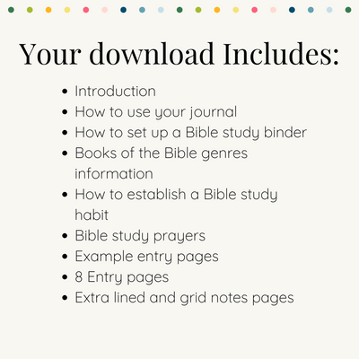 Books of the Bible Study Journal - Digital