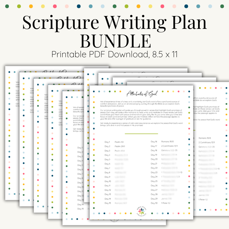 Printable Scripture Plan Scripture Writing Plans BUNDLE | Printable – Bible Study Collective