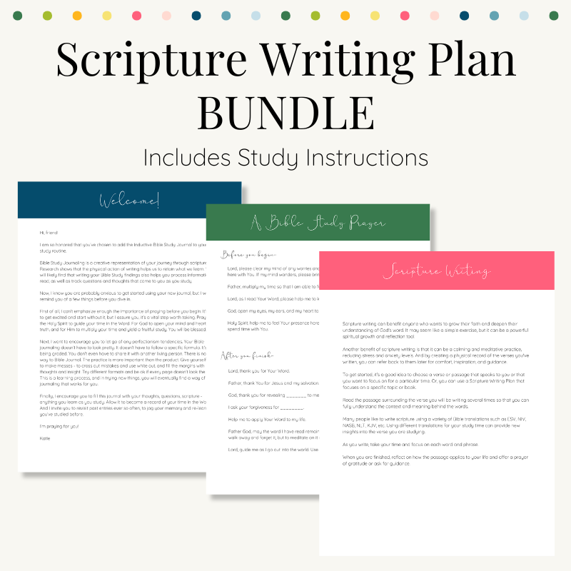 Scripture Writing Plans BUNDLE |  Printable