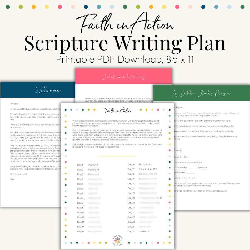 Faith in Action Scripture Writing Plan | Printable – Bible Study Collective