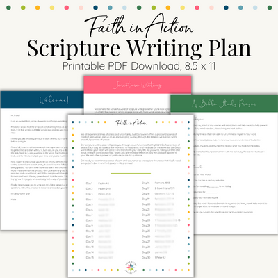 Faith in Action Scripture Writing Plan |  Printable