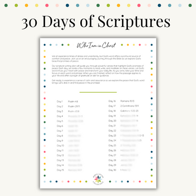 Who I am in Christ Scripture Writing Plan |  Printable
