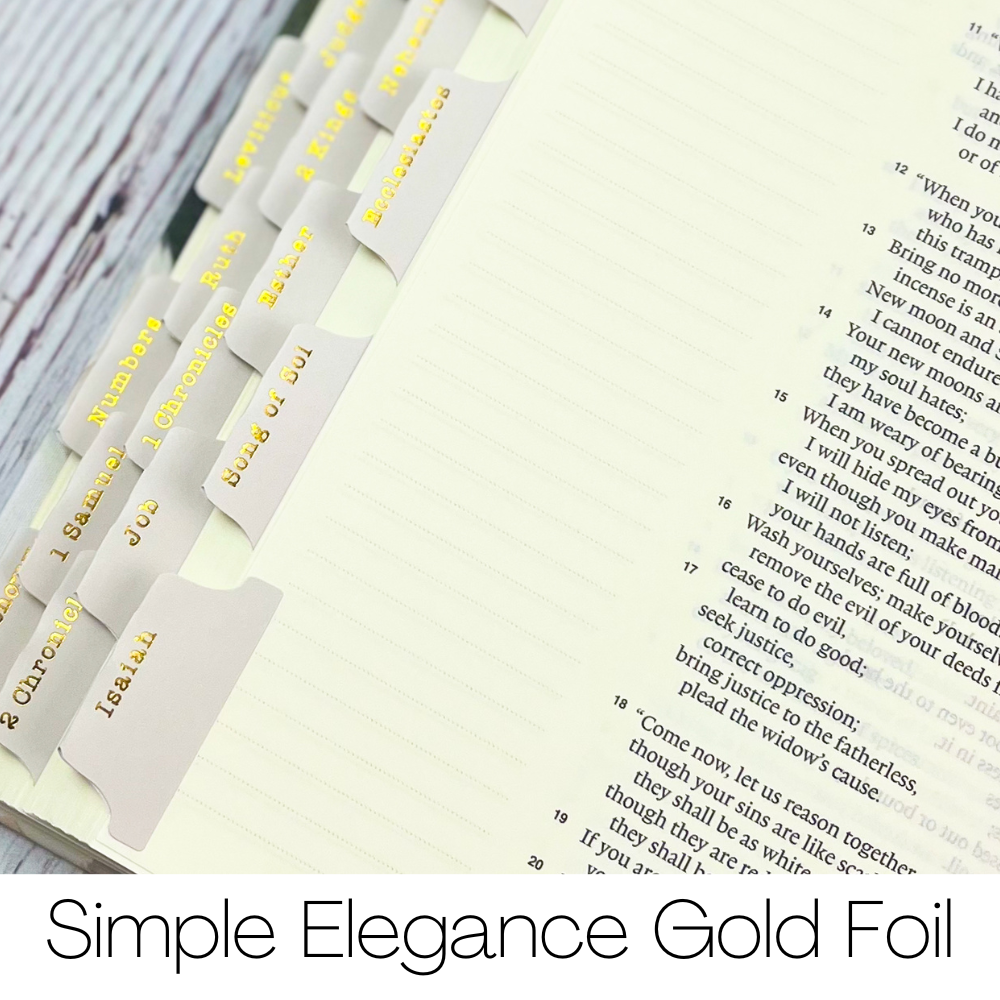 Bible Tabs - Gold Foil Simple Elegance